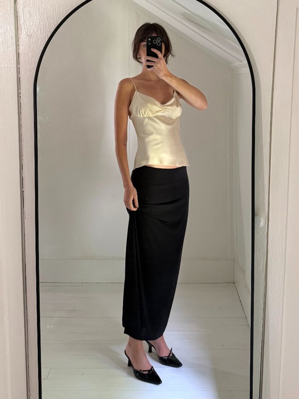 St. John Vintage 90s Satin Camisole Top NWT Champagne Size 6